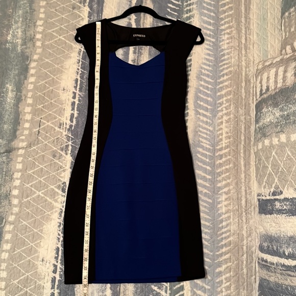 Express Blue and Black Dress - Picture 3 of 3